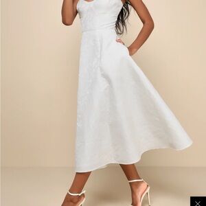 Gorgeous white thick bridal dress